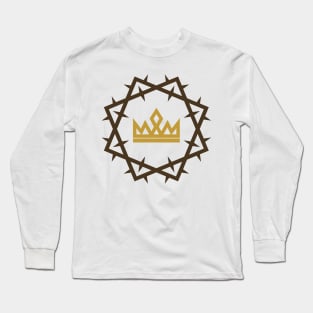 Christian illustration. Crown of the Lord framed with a crown of thorns. Long Sleeve T-Shirt